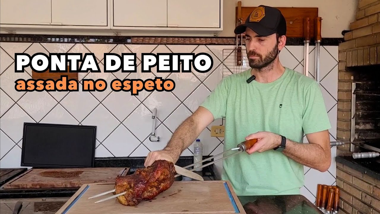 Ponta de Peito Assada No Espeto
