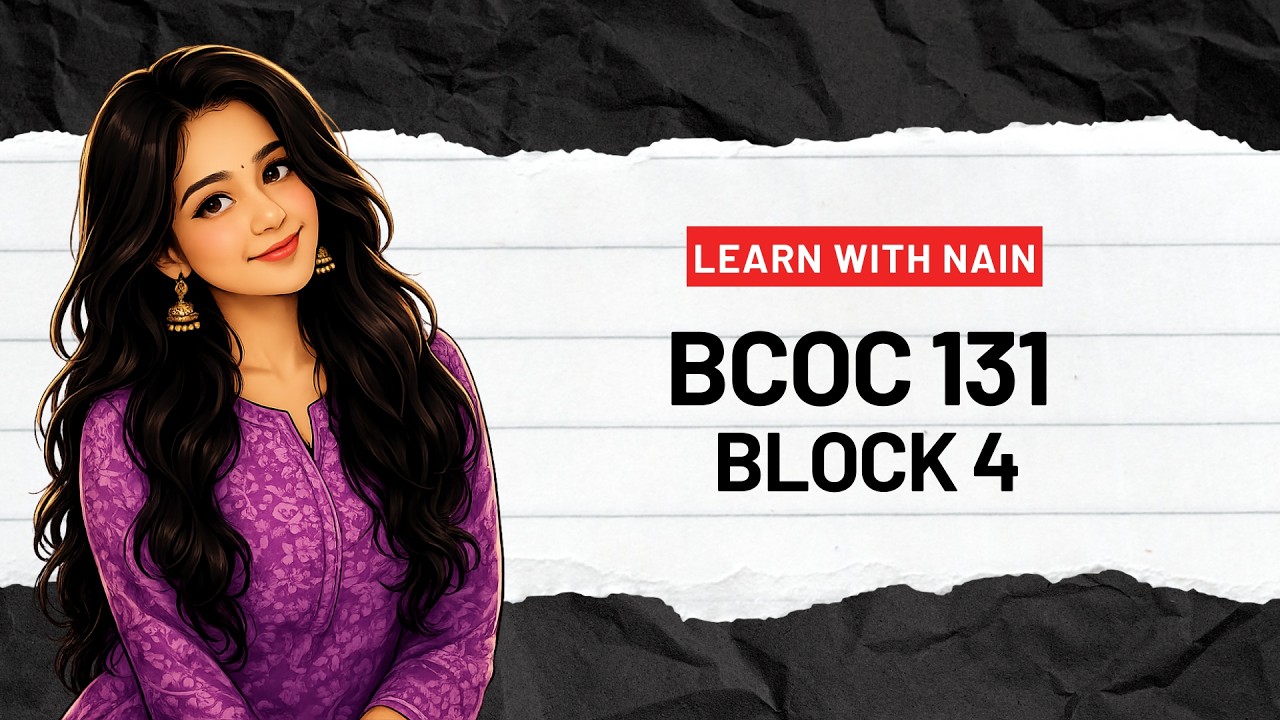 BCOC-131 Block 4 | Financial Accounting | Complete Explanation in Hindi | IGNOU B.Com 2026 |
