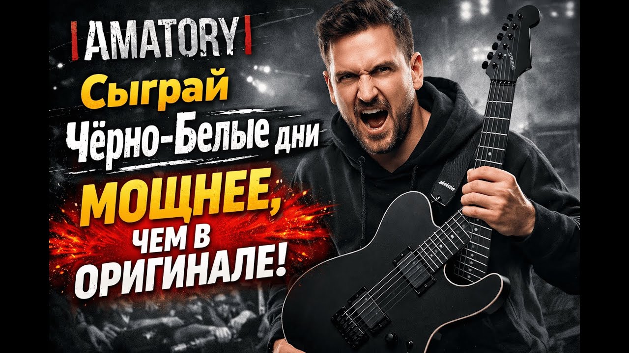 [AMATORY] - Чёрно-Белые Дни. Как играть на электрогитаре