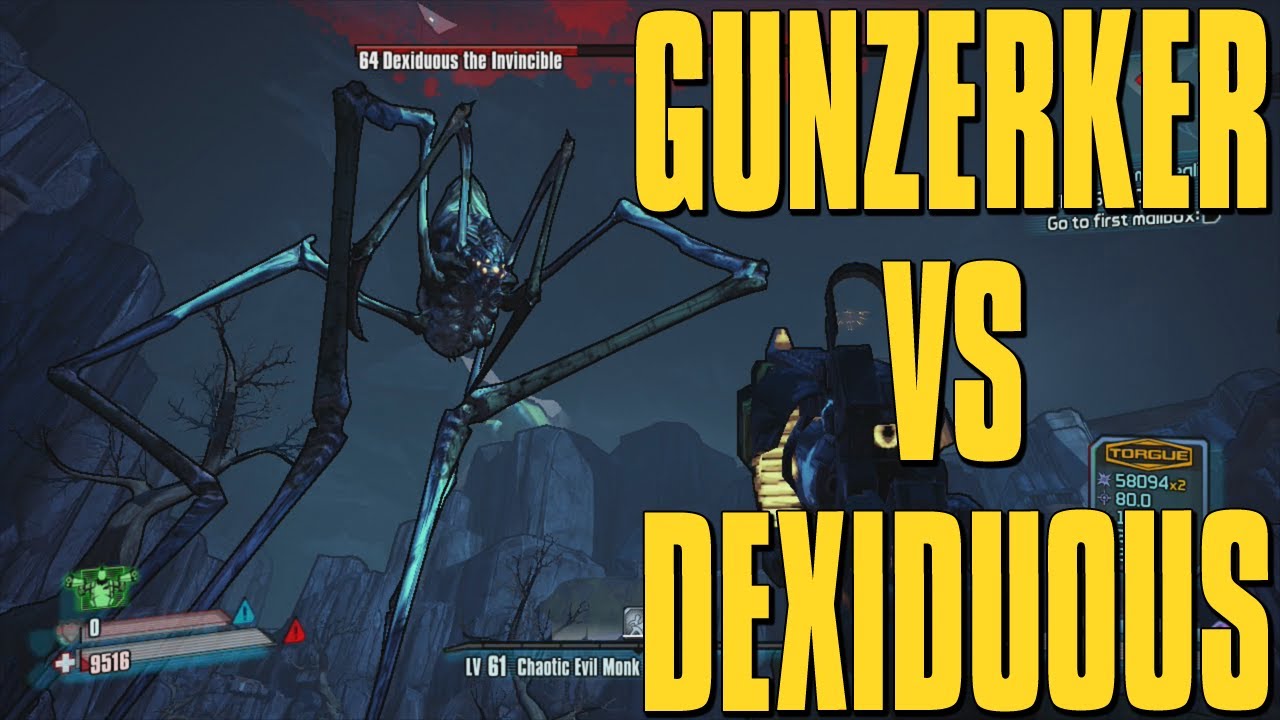 Borderlands 2 Dexiduous The Invincible Raid Boss - Solo Gunzerker Kill