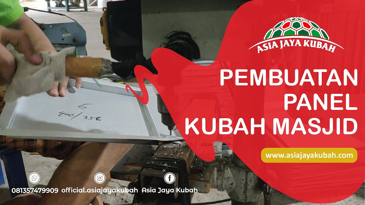 Proses Produksi Panel Kubah Masjid Galvalum | Kontraktor Kubah Masjid | 081357479909