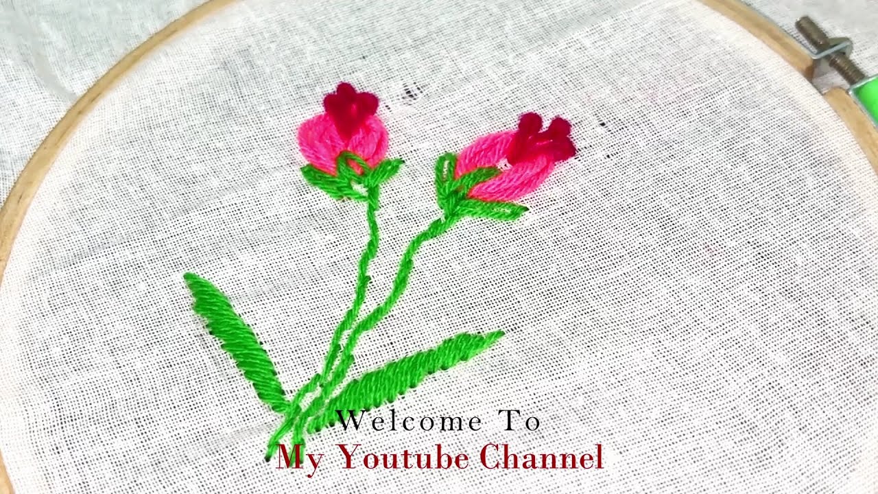 Beautiful flower Hand Embroidery design 🌺🪡