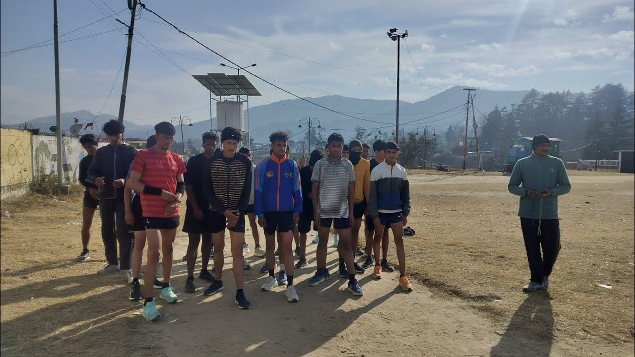 आर्मी भर्ती फिजिकल परिक्रिया 1600 मीटर दौड़ व सेना हाईट नाप 