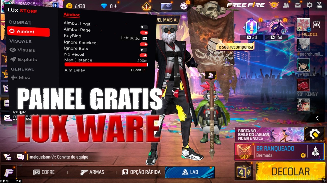 PAINEL GRÁTIS 100% ATUALIZADO 🌍 XIT EXTERNAL EMULADOR AIMBOT TELA PARADA 100% ANTI BAN!