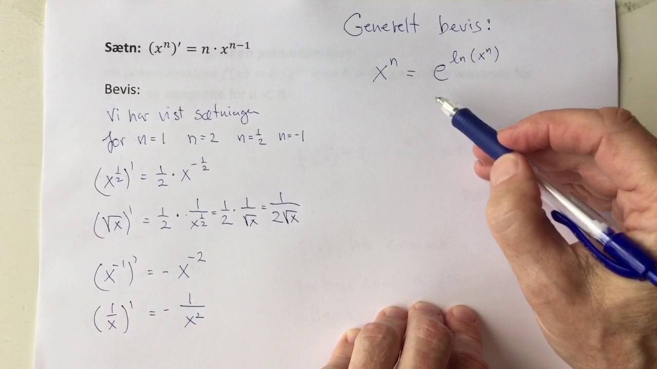 Differentiation af x^n
