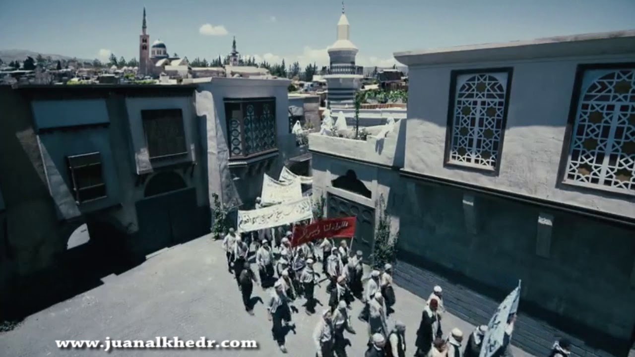 باب الحارة   _ المشهد الأخير المؤثر خروج رجال ونساء حارة الضبع في مظاهرات ضد الفرنسيين