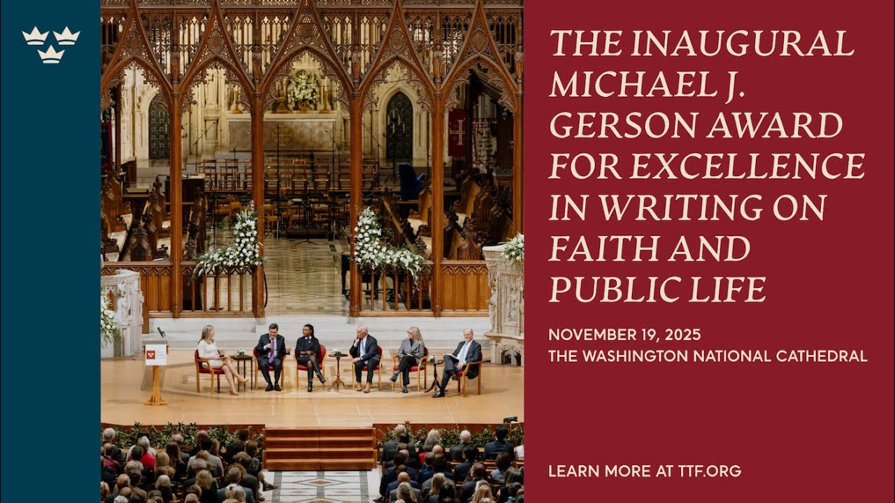 The Inaugural Michael J. Gerson Award for Excellence in Writing on Faith and Public Life