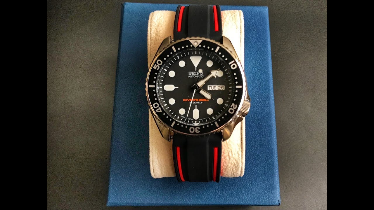 Unboxing Seiko SKX007 (SKX007J) Watch with a new strap