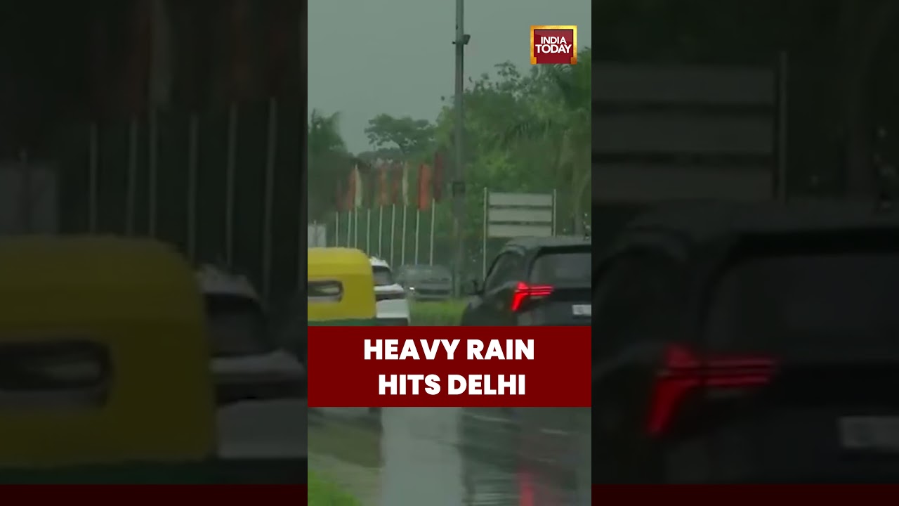 Delhi Monsoon: Heavy Showers Lash the National Capital | Traffic Hit, Weather Turns Pleasant