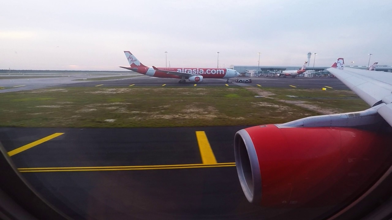 Air Asia X A330-300 Takeoff from Kuala Lumpur