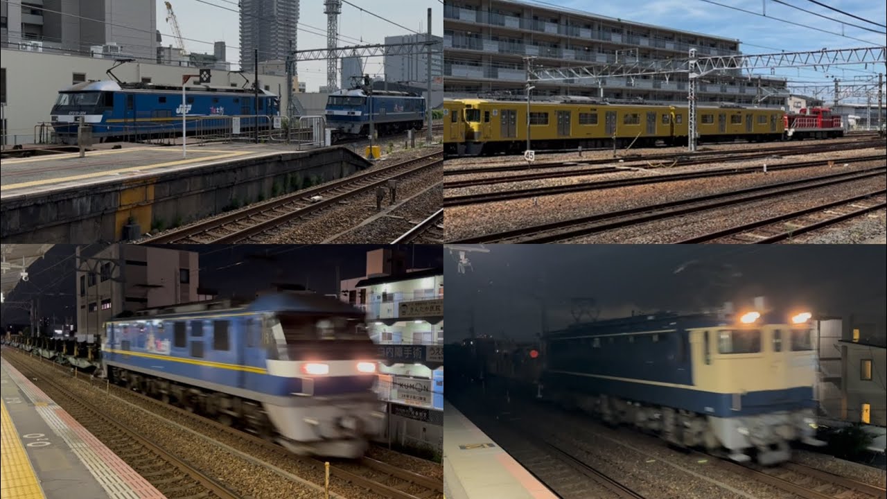 【2025年7月1,10,28日の貨物列車】西武2000系の近江鉄道譲渡甲種輸送や遅れ貨物の追い抜き、レール輸送など‼️