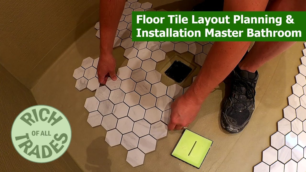 Floor Tile Layout Planning and Installation in the Bathroom