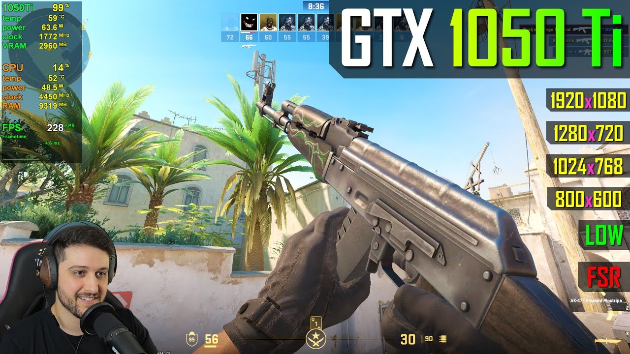 Counter Strike 2 на GTX 1050 Ti