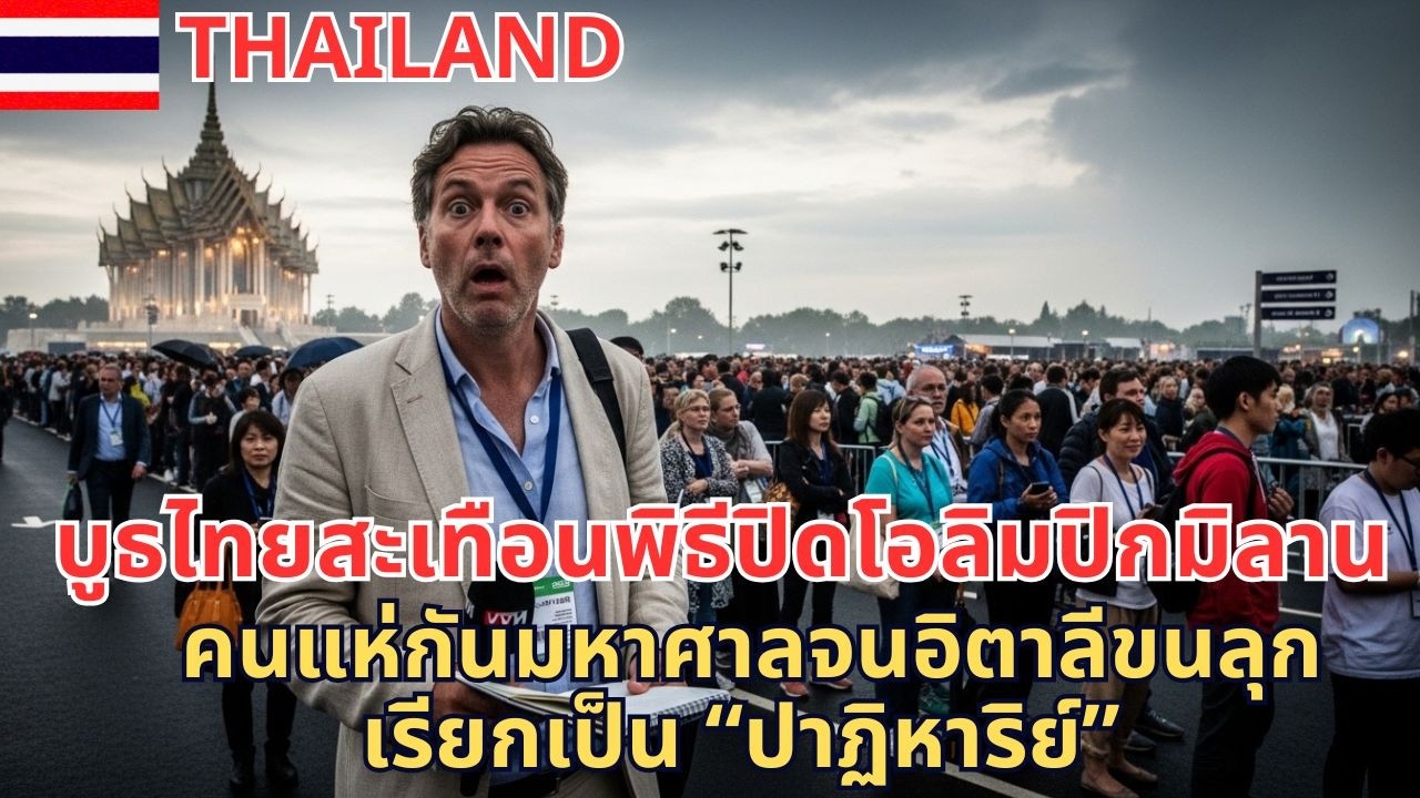 บูธไทยสะเทือนพิธีปิดโอลิมปิกมิลาน! คนแห่กันมหาศาลจนอิตาลีขนลุก เรียกเป็น “ปาฏิหาริย์”