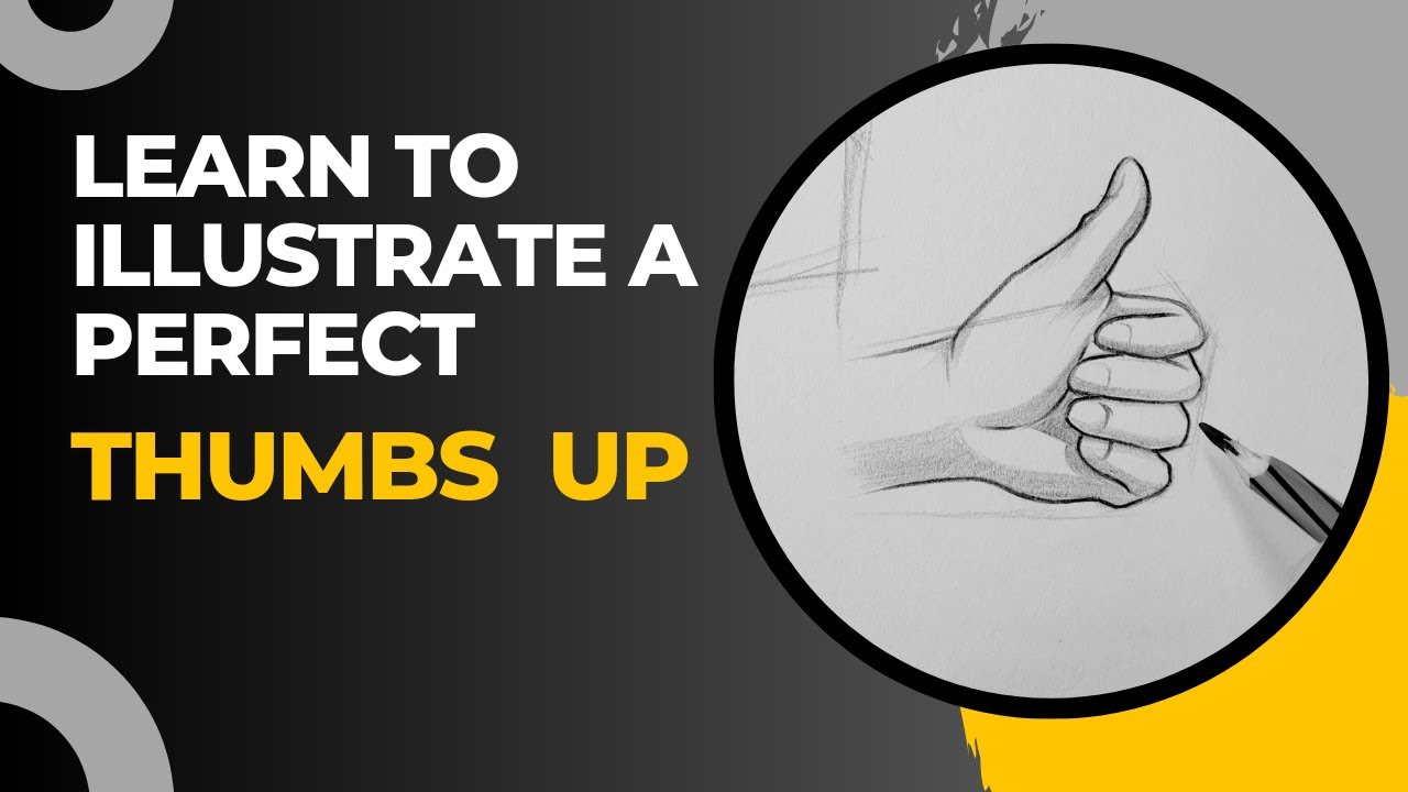 How to draw a Thumbs up Hand step by step Easy | Thumbs up Drawing Tutorial | Basic Drawing Lessons