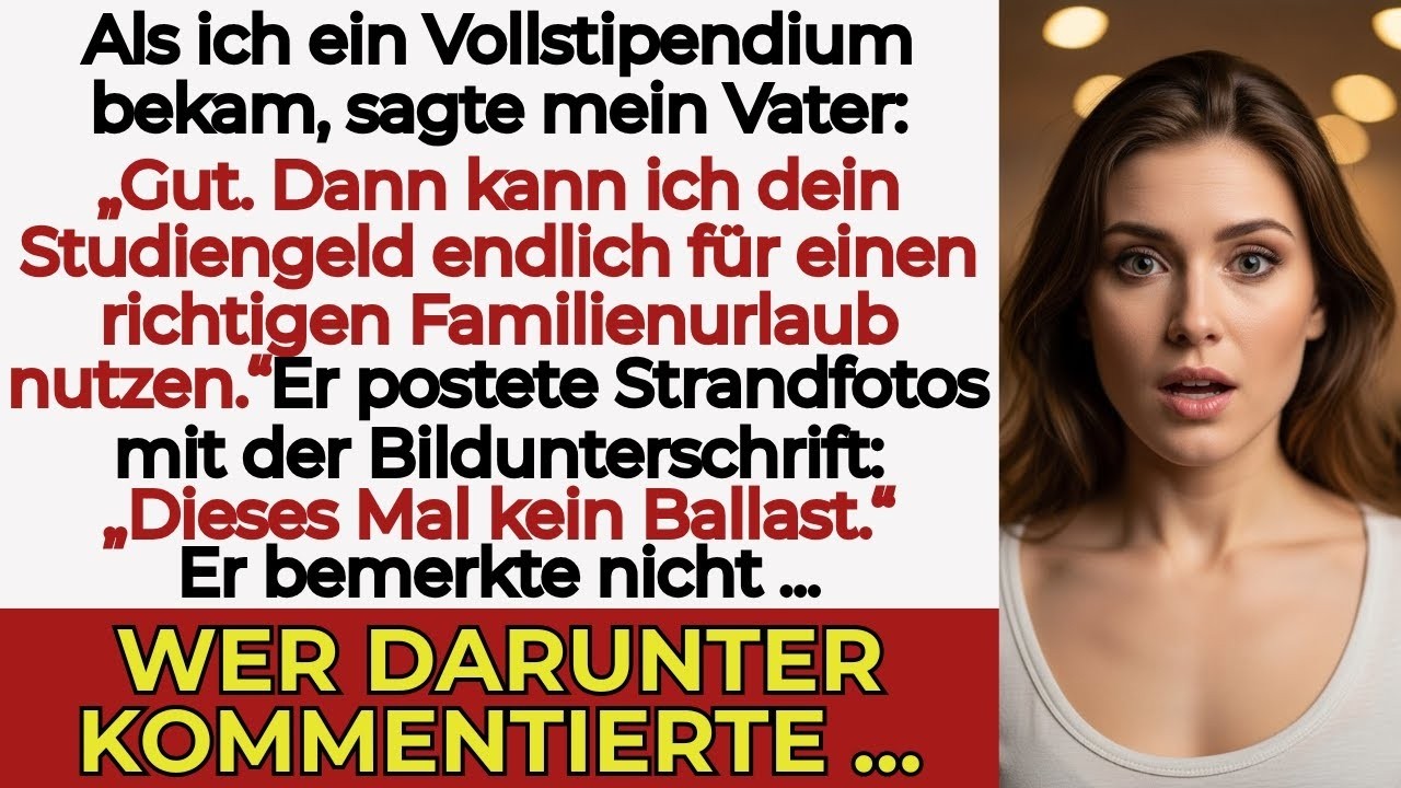 Meine Familie feierte mein $187K-Stipendium – dann sagte mein Vater: „Urlaub für mich!“