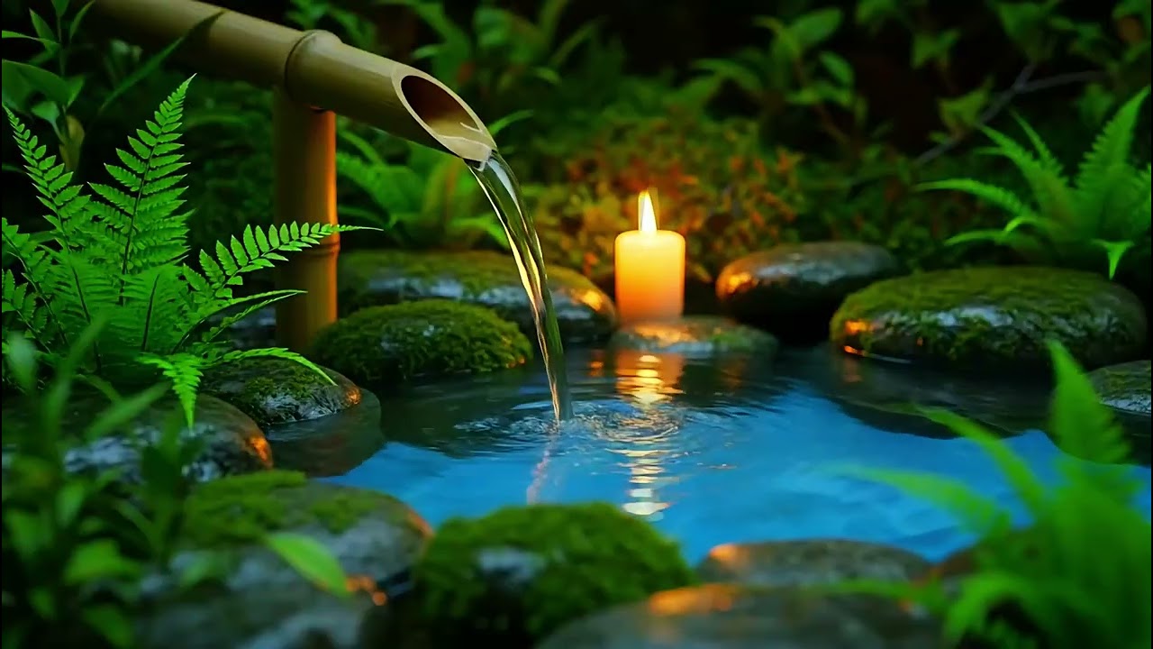 Relaxation Calm Mind Deep Sleep Piano and Bamboo Water Harmony for Stress Relief Fast, Focus, Spa