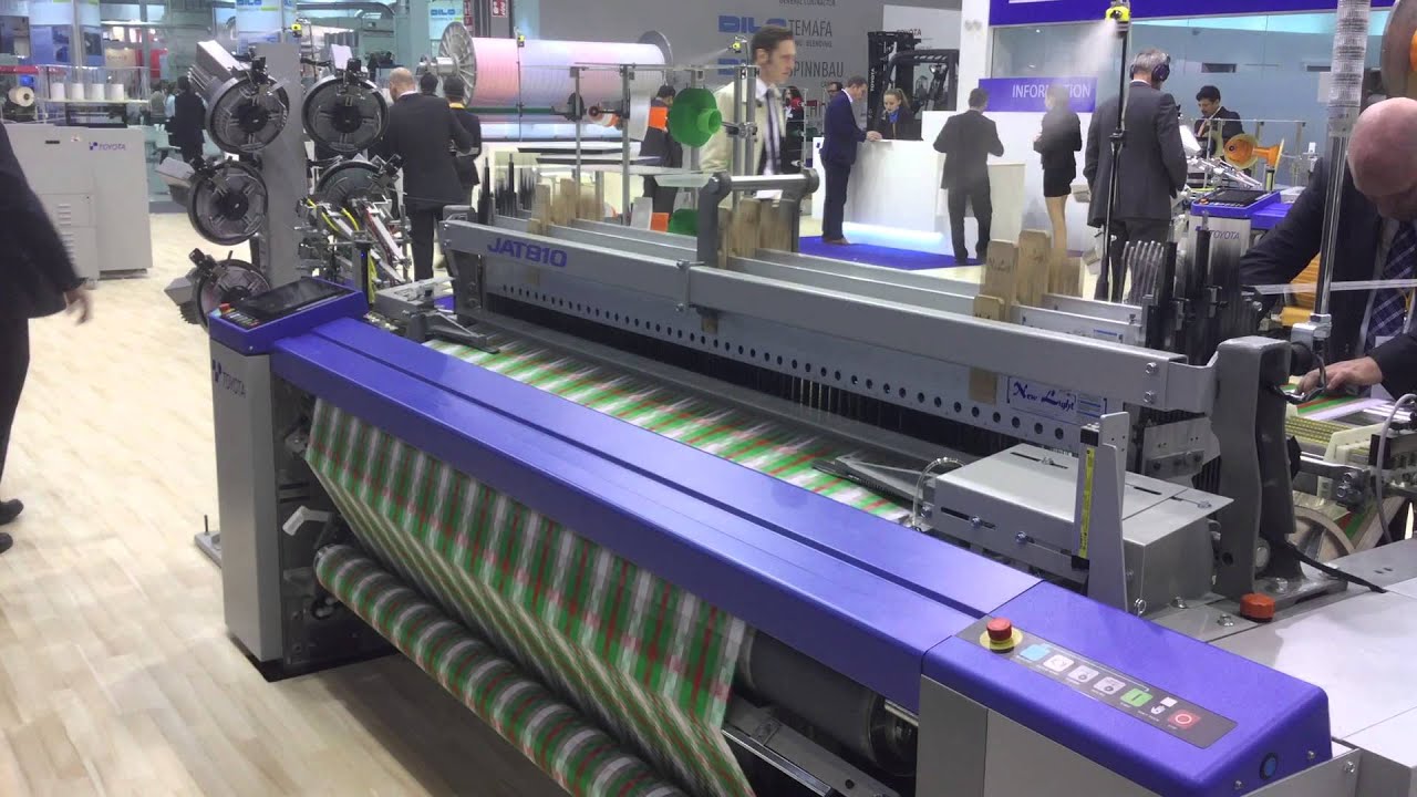 TOYOTA  AIRJET LOOMS JAT 810 JA8S -210 ES  E-SHED (16 SHAFTS) RUNNING AT 1000 RPM FOR YARN -DYED