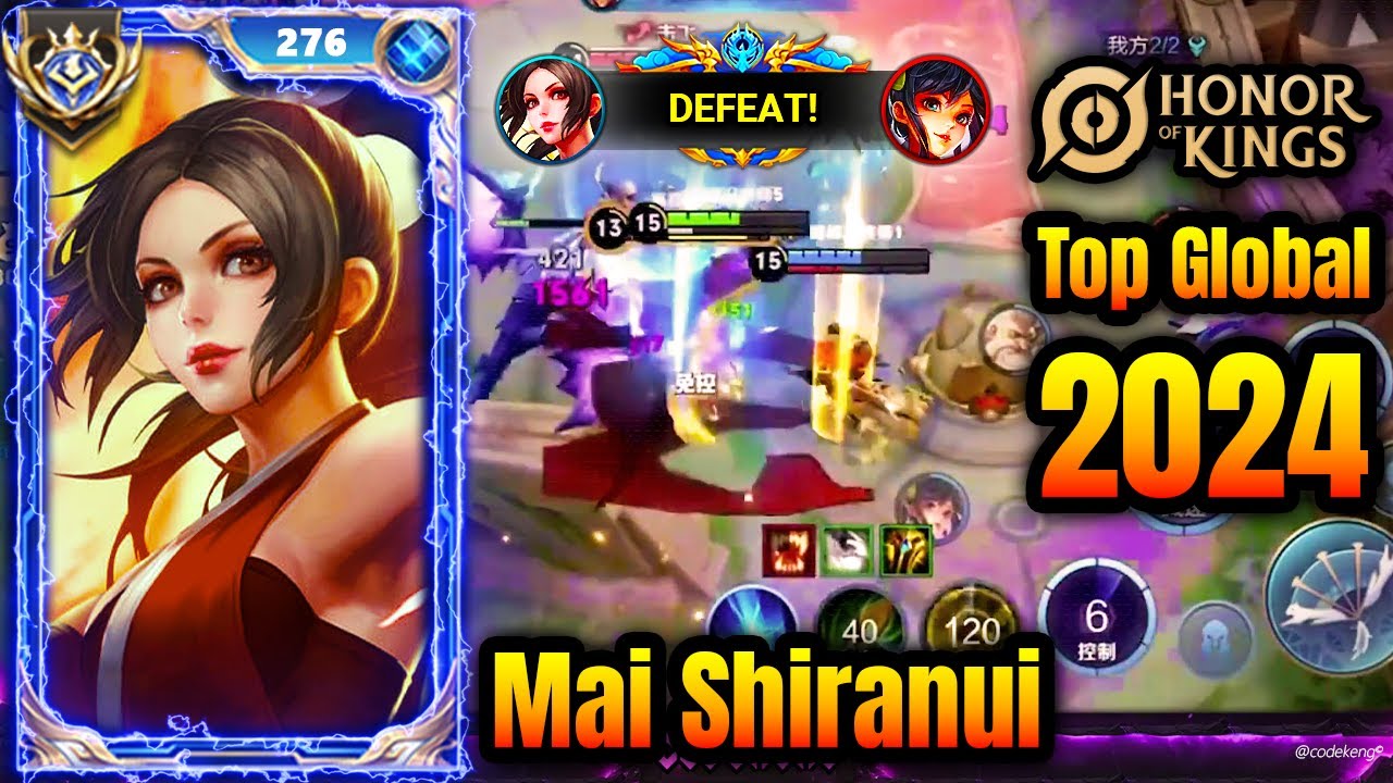 Mai Shiranui  - Top Global Gameplay 2024 | Honor of Kings Global 2024