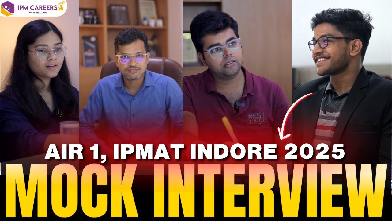 AIR 1 IPMAT Indore 2025 Mock Interview – Must Watch for All Aspirants!