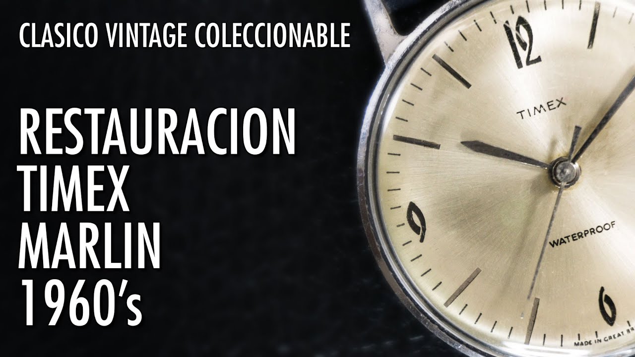 Restauración Timex Marlin 1960's Mecánico Reloj Vintage en Español