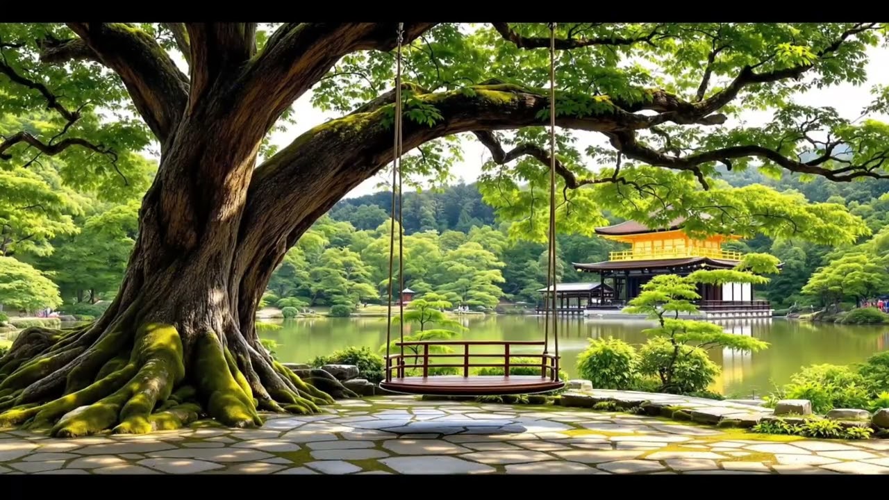 Japanese Garden Relaxing Music 🍃 Calm Instrumental Ambience for Focus & Relaxed Work