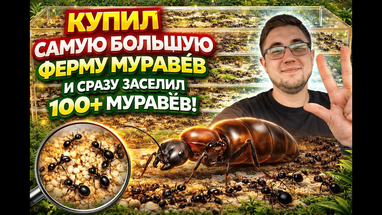 КУПИЛ САМУЮ БОЛЬШУЮ ФЕРМУ МУРАВЬЕВ И СРАЗУ ЗАСЕЛИЛ 100+ ОГРОМНЫХ И ГОЛОДНЫХ МУРАВЬЕВ