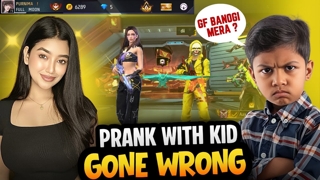 EPIC PRANK ON 12 YEAR OLD KID 😆 PRANK GONE WRONG 😆#purnimagaming #freefire #freefiremax #prank