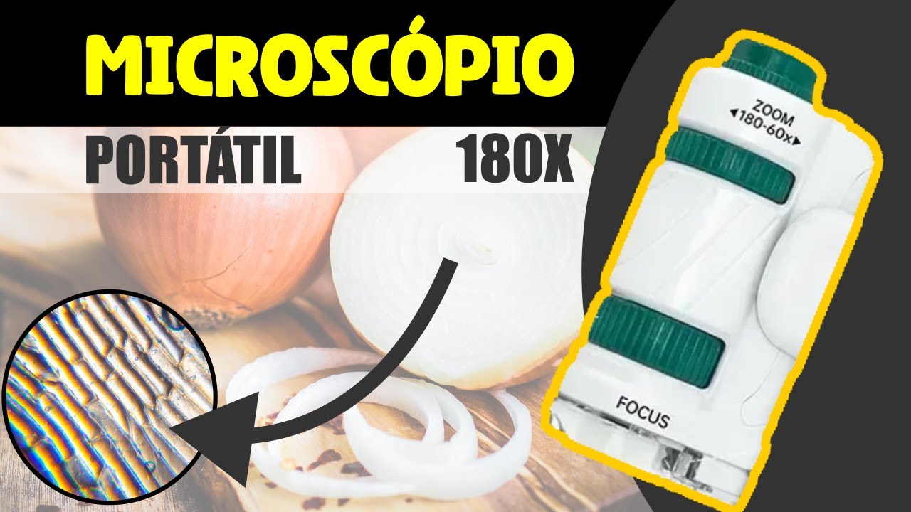 Microscópio Portátil - Análise e Testes (zoom 60x e 180x)