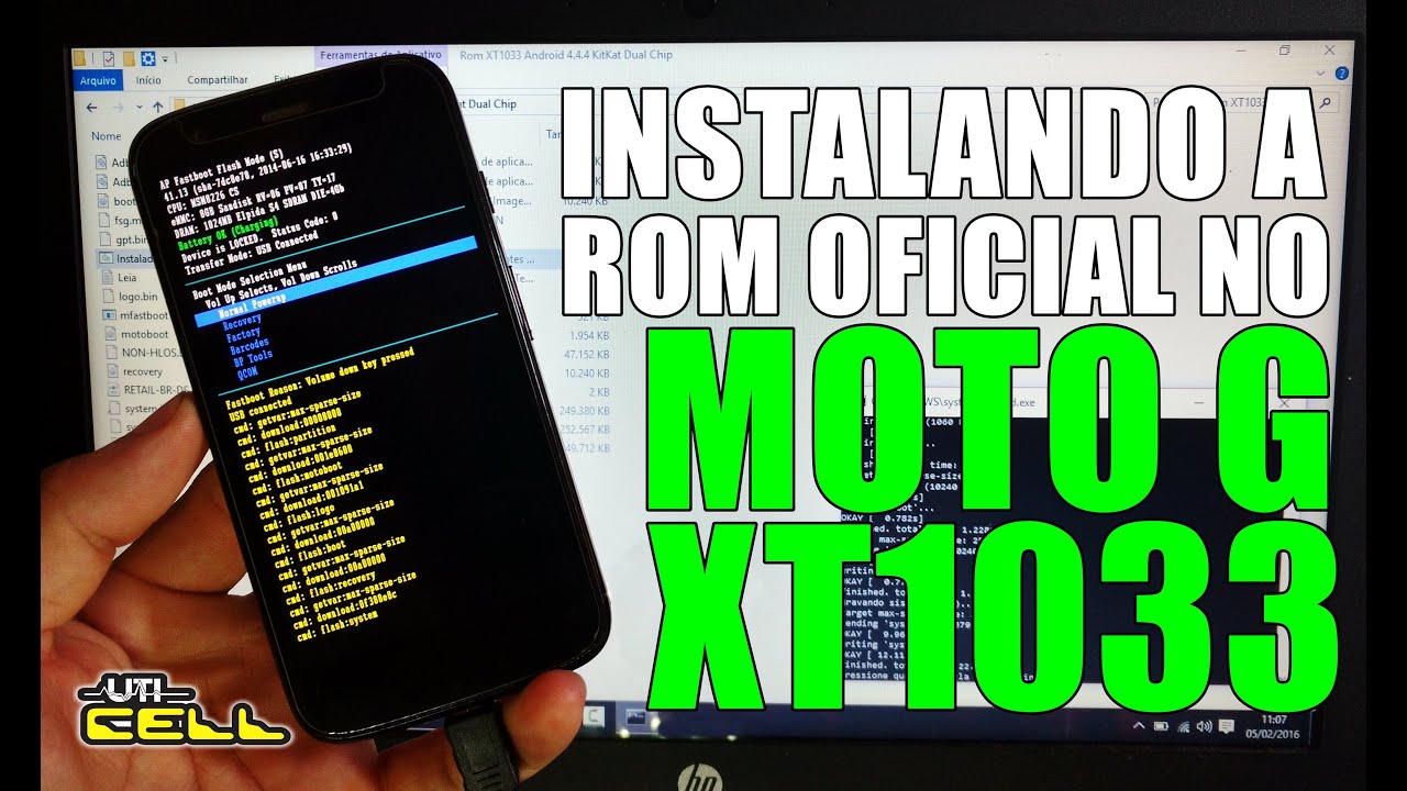 Instalando a Rom/Firmware no Moto G 1ª Geração (XT1033) #UTICell