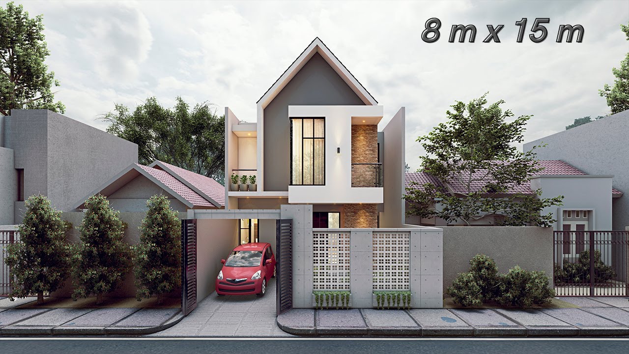 Rumah 2 Lantai - 5 Kamar Tidur di Lahan 8 x15 meter