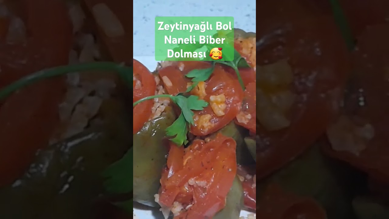 Lezzetli Zeytinyağlı Bol Naneli Biber Dolması #food #zeytinyağlı biberdolması #evdeyemek