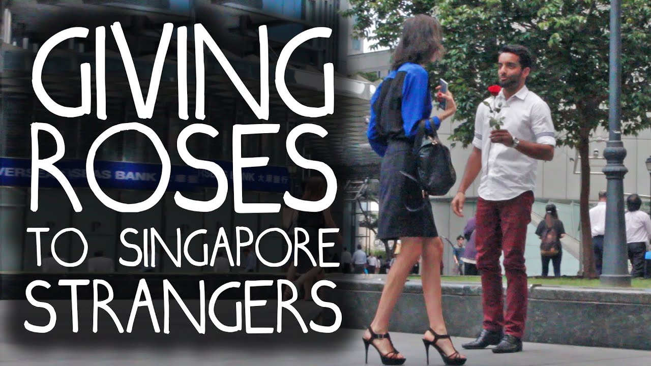 Are Singaporeans Emotionless on Valentine's Day? Giving Flowers to Strangers