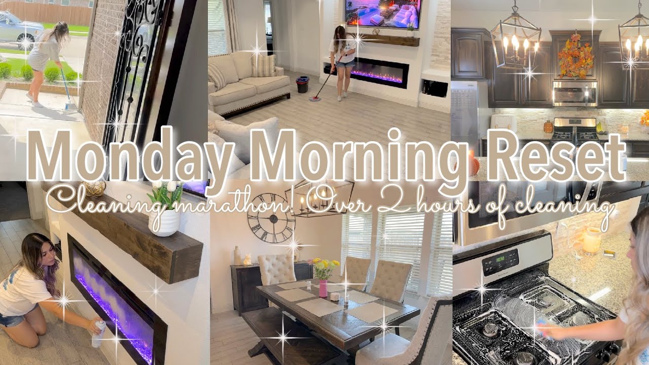🍓MONDAY MORNING CLEAN WITH ME | HOME RESET | MORNING CLEANING MOTIVATION | 2 HOURS OF CLEANING!✨