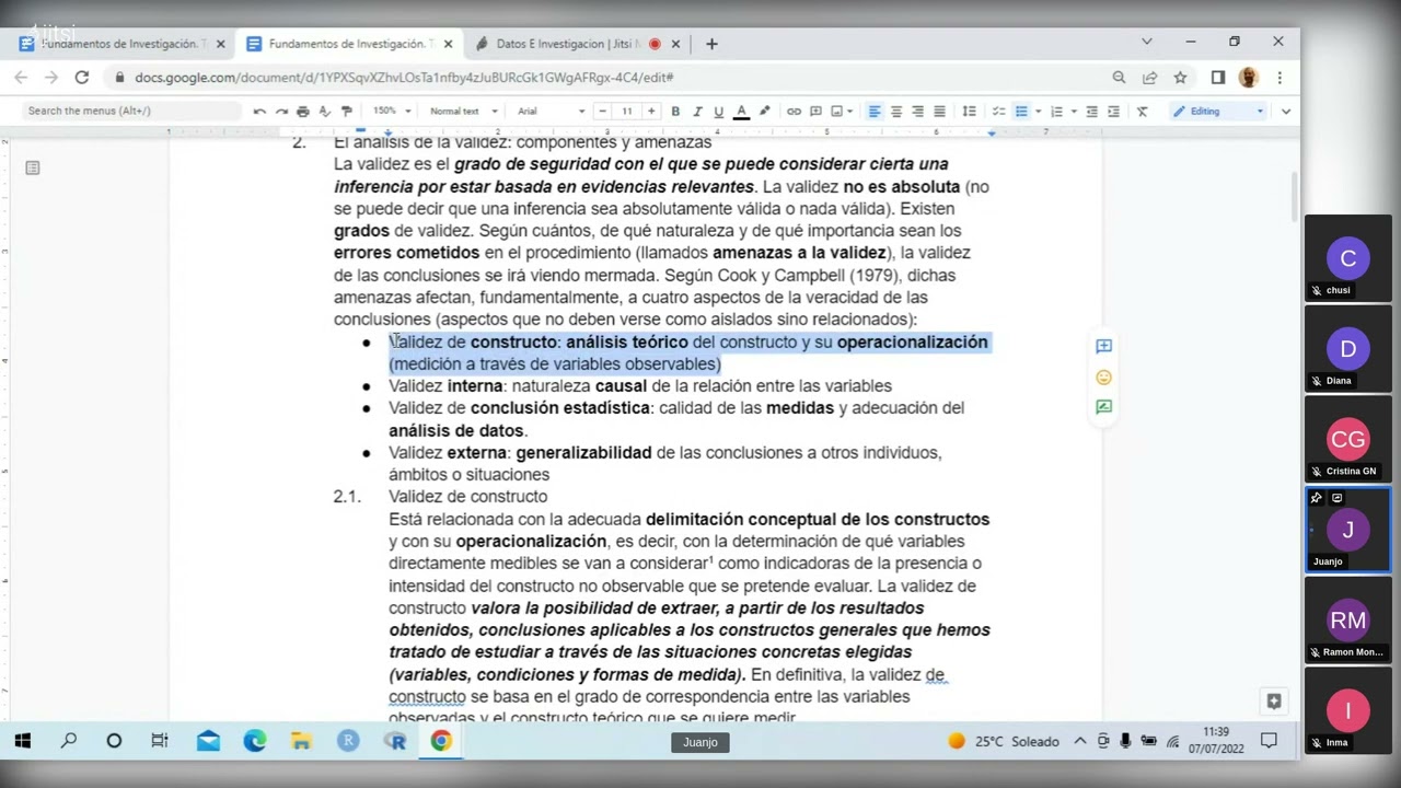 Fundamentos de Investigación. UNED. Sesión 4
