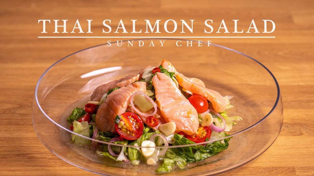 Thai Salmon Salad┃泰式三文魚沙拉┃ASMR Cooking