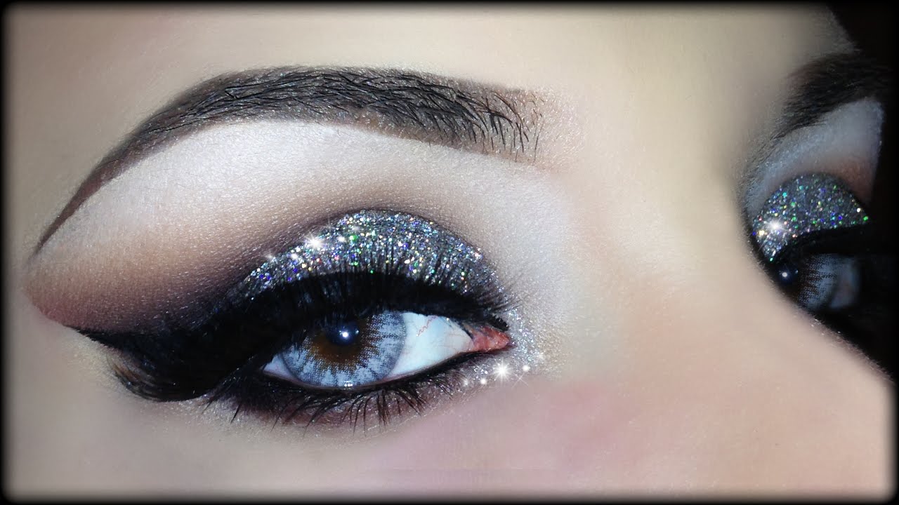 Sexy Christmas Cut Crease - 3D Silver Glitter Elegant Makeup Tutorial (Trucco Natale) 2014