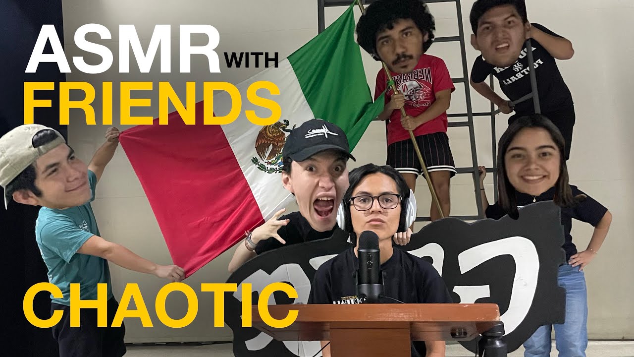 ASMR with FRIENDS at my UNIVERSITY 4 (It gets chaotic) 😂