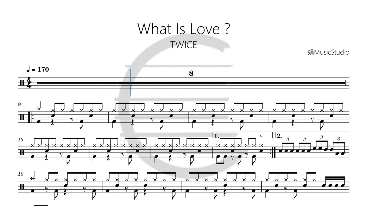 TWICE What Is Love？鼓谱ドラム楽譜sheetdrum score