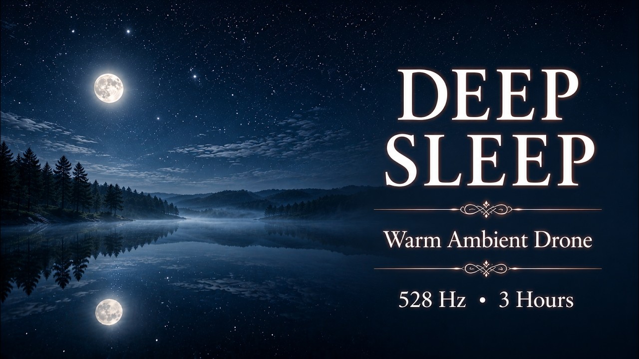 Drift Into Deep Sleep 🌙 Warm Ambient Drone ✧ 528 Hz ✧ 3 Hours