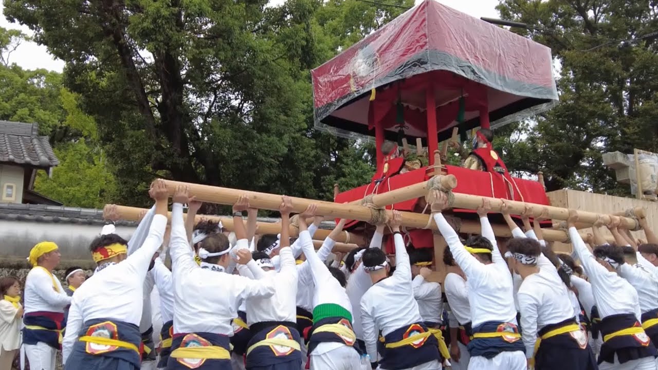 令和6年度 御坊祭 宵宮 濵之瀨組 宮芝退出 2024.10.4