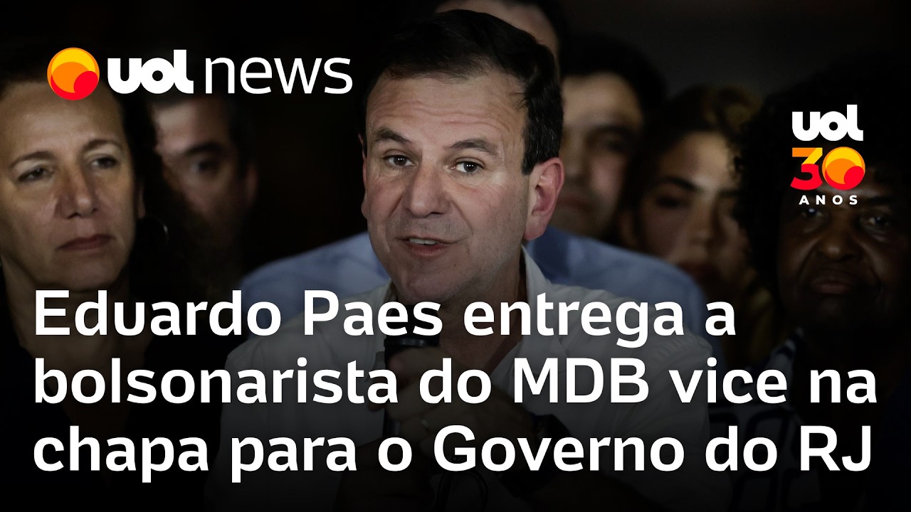 Eduardo Paes entrega a bolsonarista do MDB vice na chapa para o Governo do RJ