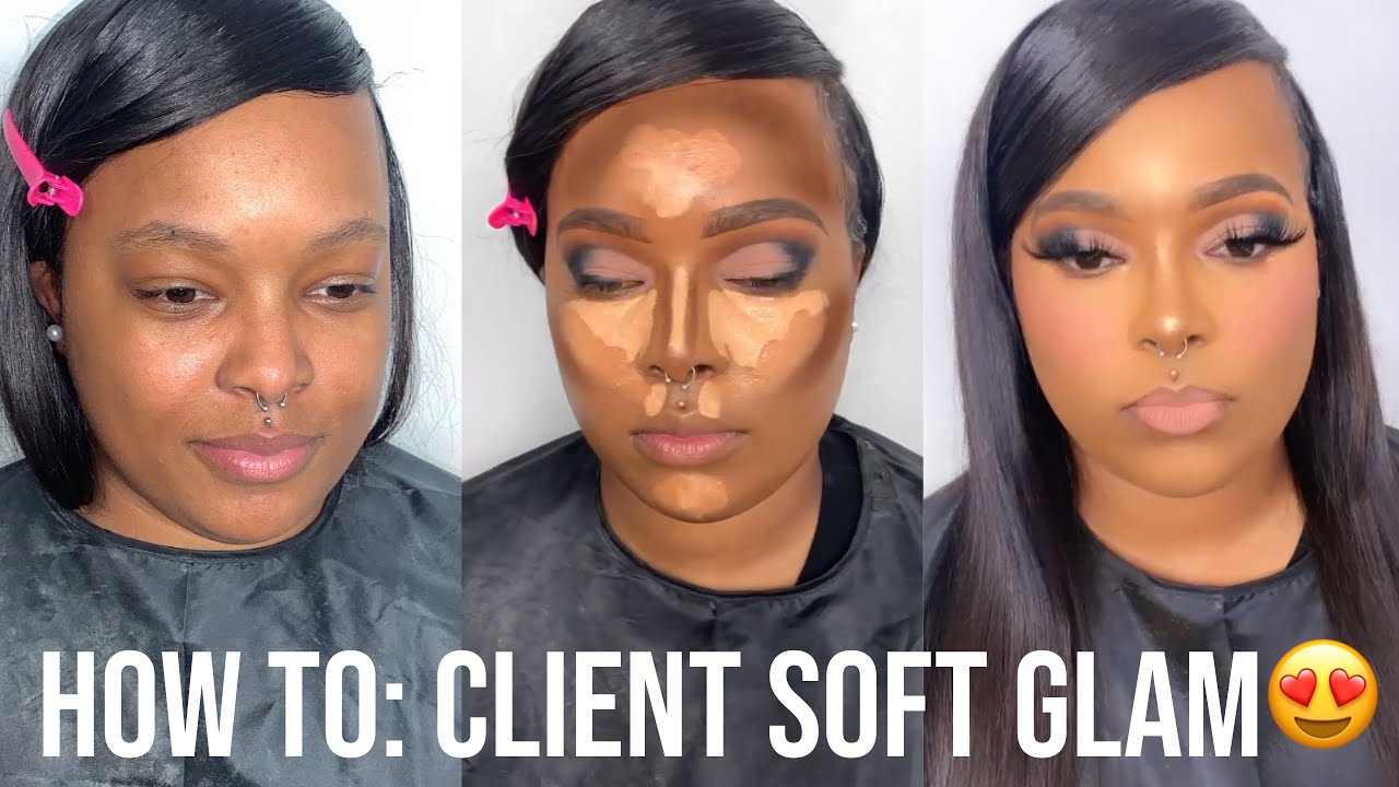 Client Transformation: Soft Glam Tutorial for Black Women | Ashley Dionne MUA