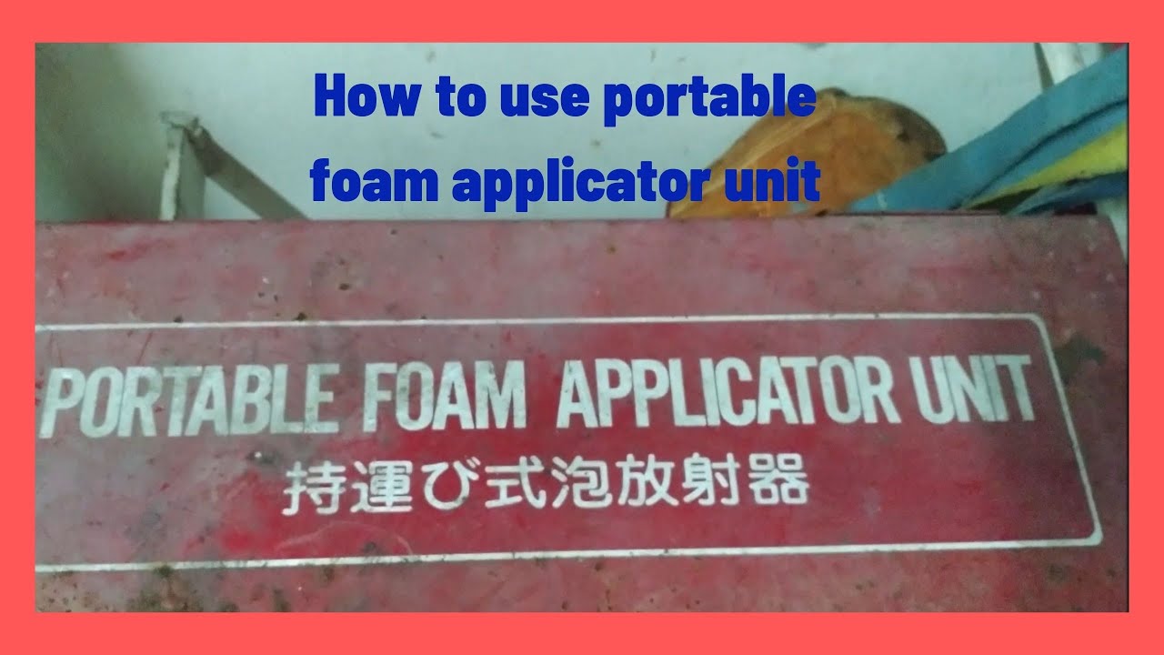 How Use Portable Foam Applicator Unit