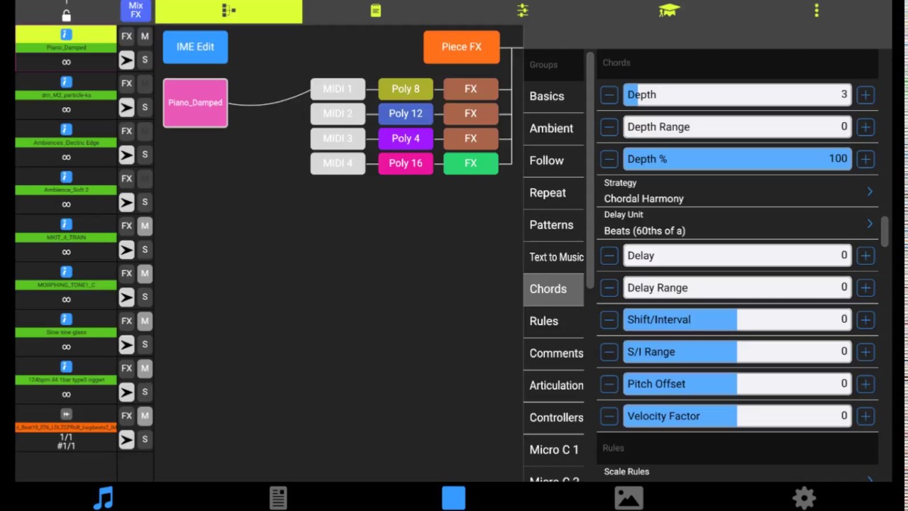 Wotja (Android): Generative Music System, in 60s