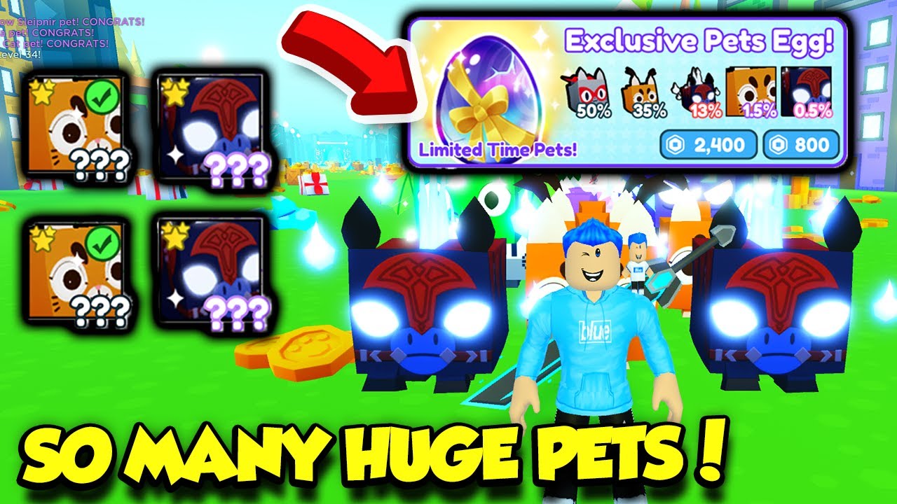 I Got SO MANY HUGE PETS IN NEW EXCLUSIVE EGG In Pet Simulator X NEW UPDATE!!