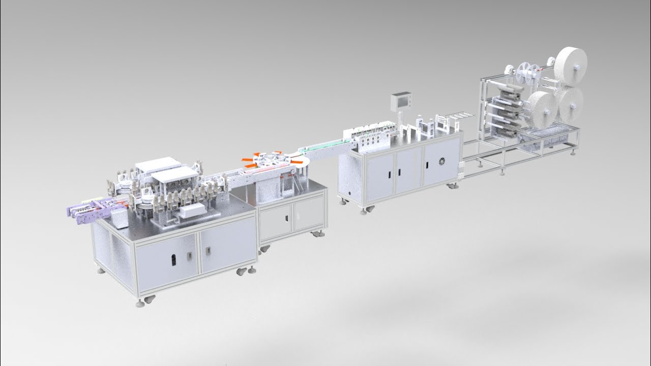 Butterfly type fast facemask making machine 3D design model
