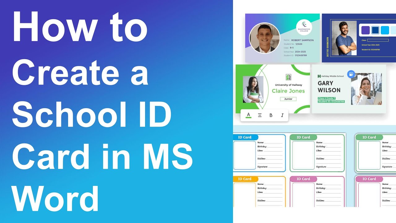 Как создать школьную идентификационную карточку в MS Word