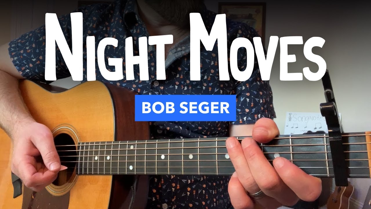 🎸 Night Moves • Guitar lesson w/ easy and advanced strumming options (Bob Seger)