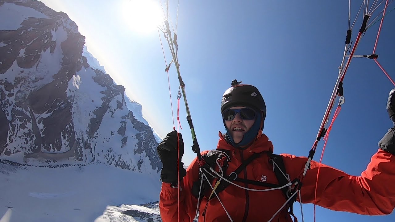 Flying from the top of the Aiguille Verte in Chamonix // DAVE SEARLE